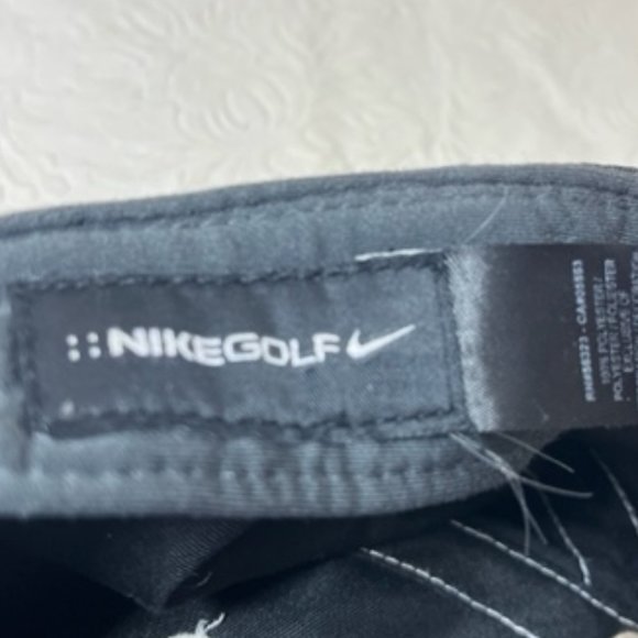 Black w/White Trim Logo NIKEGOLF Cap Hat Adjustable - Picture 7 of 11